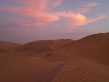 Scenic view of desert against sky