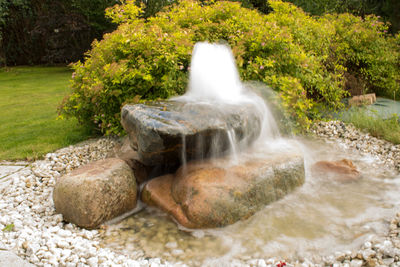 Scenic view of waterfall