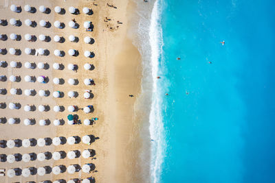 High angle view of beach