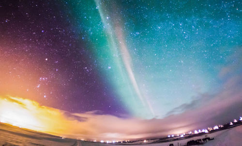 Low angle view of star field against sky at night