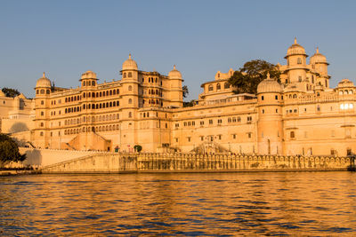 View of historical building against clear sky