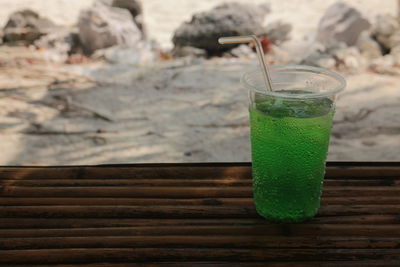 Close-up of drink on table