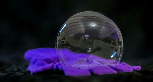 Close up of bubbles in water