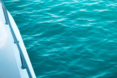 High angle view of swimming pool in sea