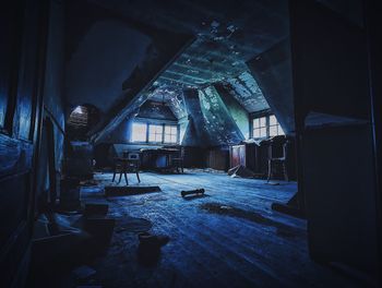 Interior of abandoned house