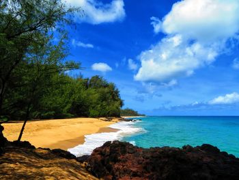 Scenic view of sea against sky