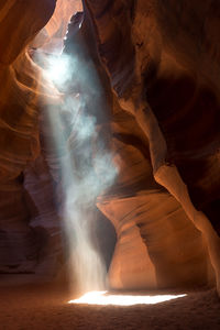 Low angle view of rock formation