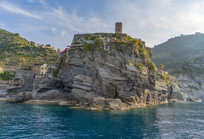 Scenery around vernazza, a small town at a coastal area named cinque terre in liguria