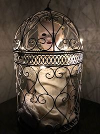 Close-up of illuminated lamp