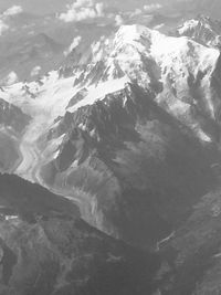 Scenic view of snowcapped mountains