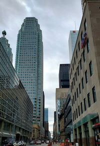 Low angle view of buildings against sky