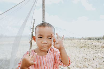 Portrait of cute girl