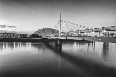 Bridge over river against sky