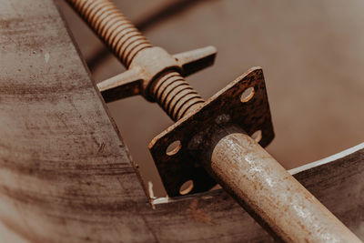 Close-up of rusty machine part