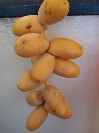 High angle view of oranges on table