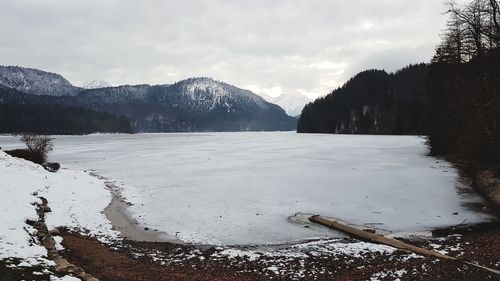 Scenic view of frozen sea against sky