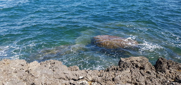 High angle view of a beach
