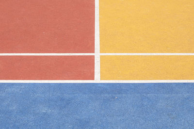 High angle view of sports track