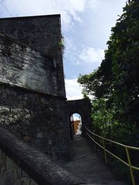 Narrow walkway along buildings