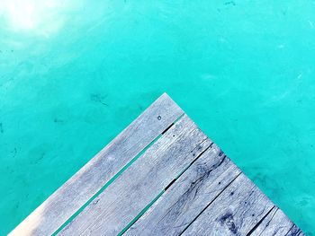 High angle view of bacalar lagoon