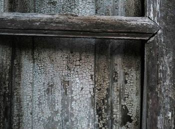 Close-up of old wooden door