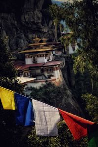 Clothes drying outside building