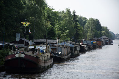 Boats in river