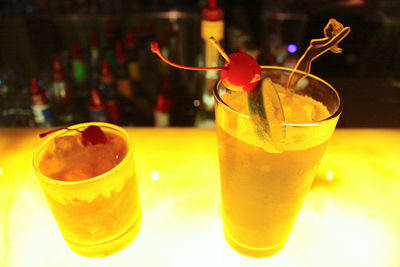 Close-up of drink on table