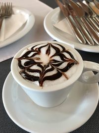 Close-up of coffee on table