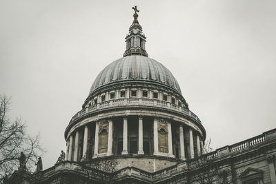 Low angle view of historic building against clear sky