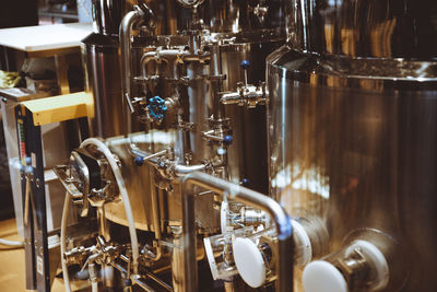 Close-up of beer in container