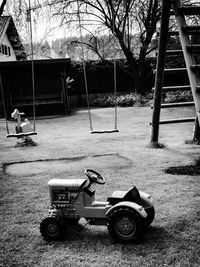 View of empty swing