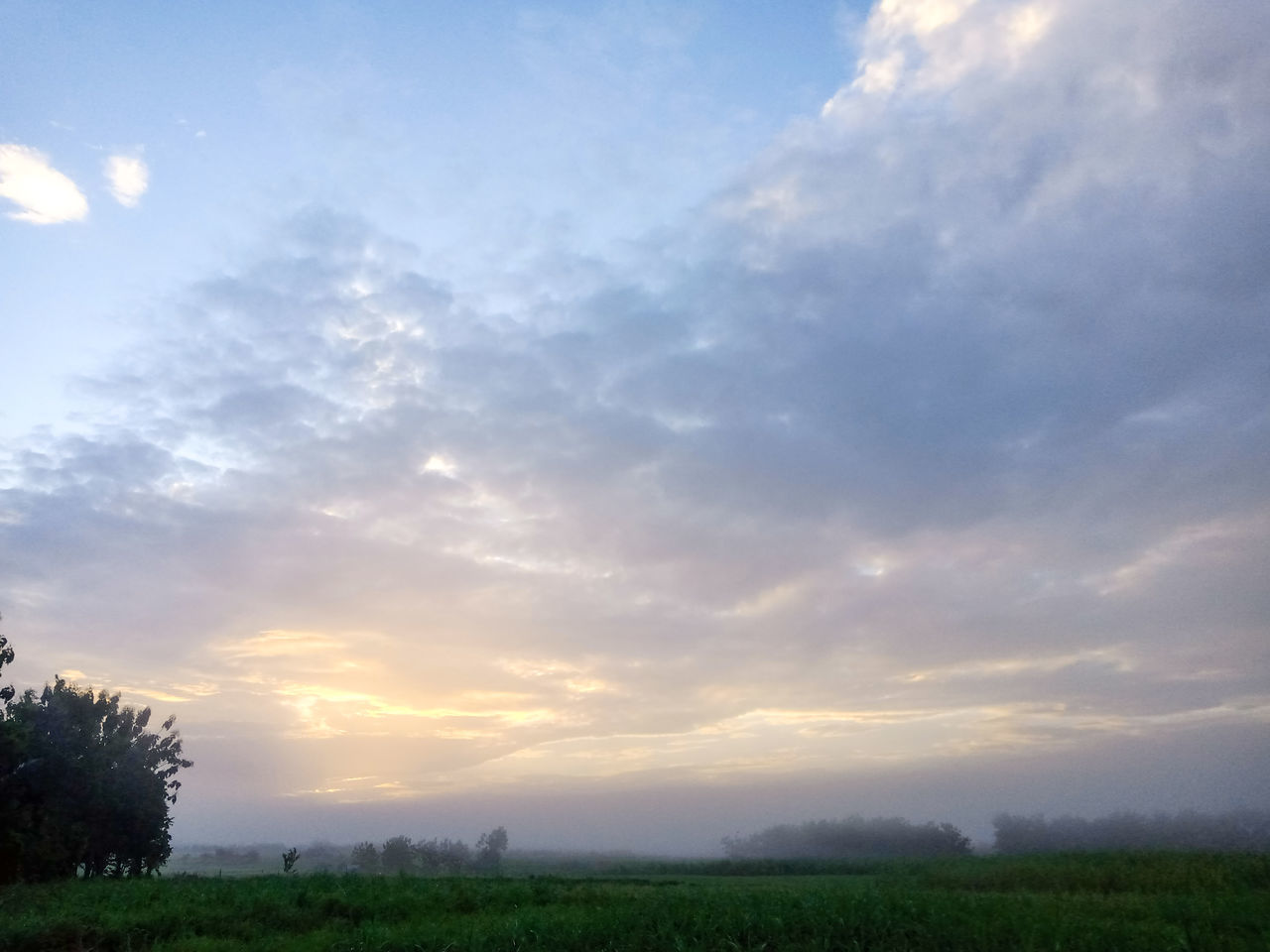 SCENIC VIEW OF LAND AGAINST SKY DURING SUNSET