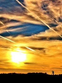 Silhouette of landscape at sunset