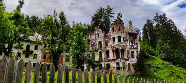 Low angle view of historical building against sky