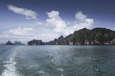 Panoramic view of sea against sky