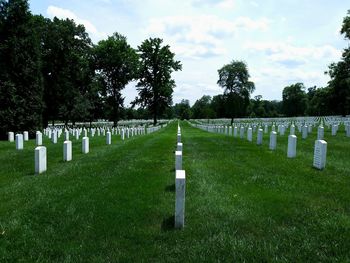 View of cemetery against sky