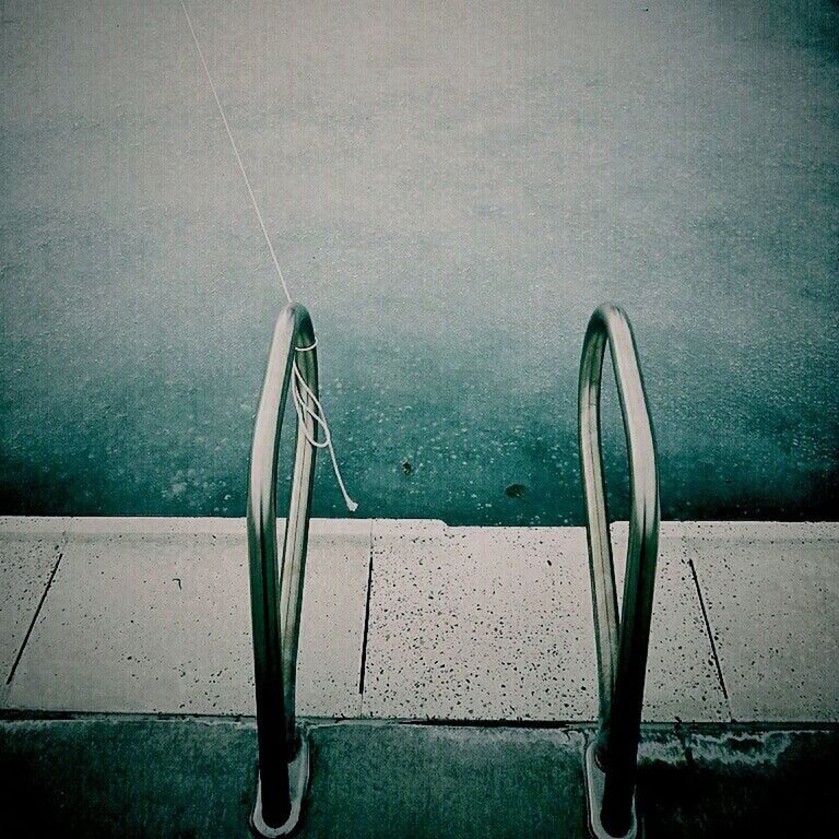 transportation, mode of transport, nautical vessel, water, boat, absence, high angle view, metal, no people, sea, day, bicycle, part of, outdoors, stationary, cropped, railing, wheel, close-up, nature