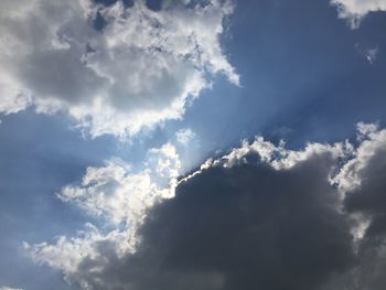 Low angle view of clouds in sky