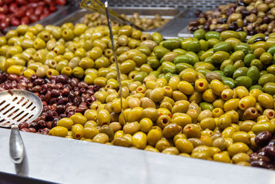 Close-up of fruits for sale at market stall