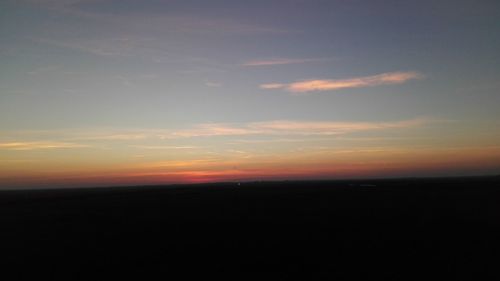 Silhouette of landscape at sunset