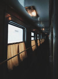Train passing through window