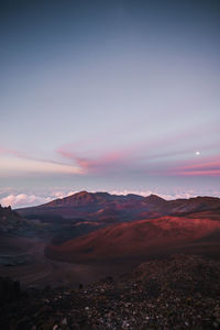 Scenic view of landscape during sunset