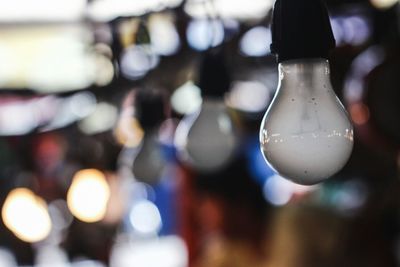 Close-up of illuminated lamp