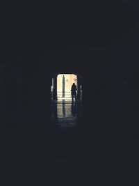 Woman in tunnel