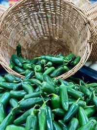 High angle view of vegetables for sale in market