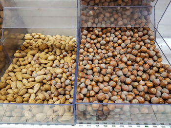 Hazelnuts and almonds 