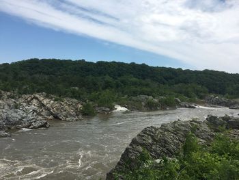 Scenic view of river against sky