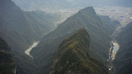 High angle view of a valley