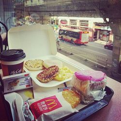 Close-up of food on table